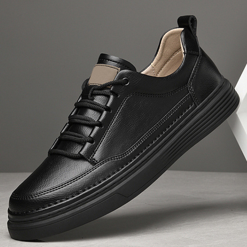Roma | Smukłe Skórzane Sneakersy