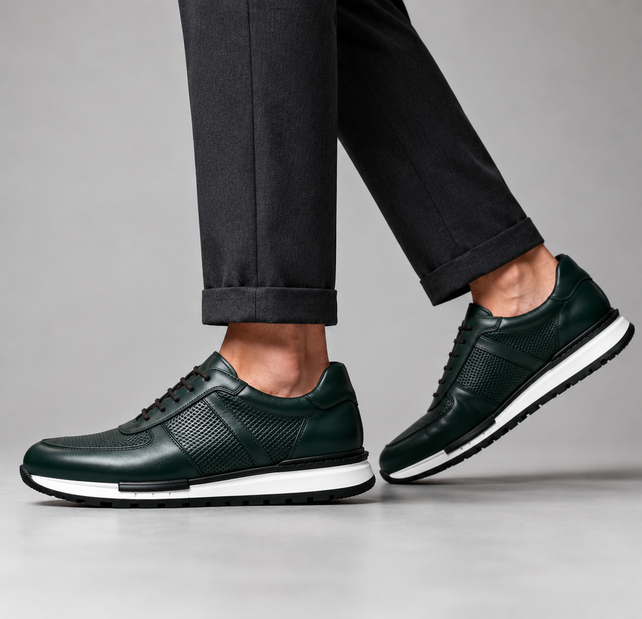 David | Polerowane Skórzane Sneakersy