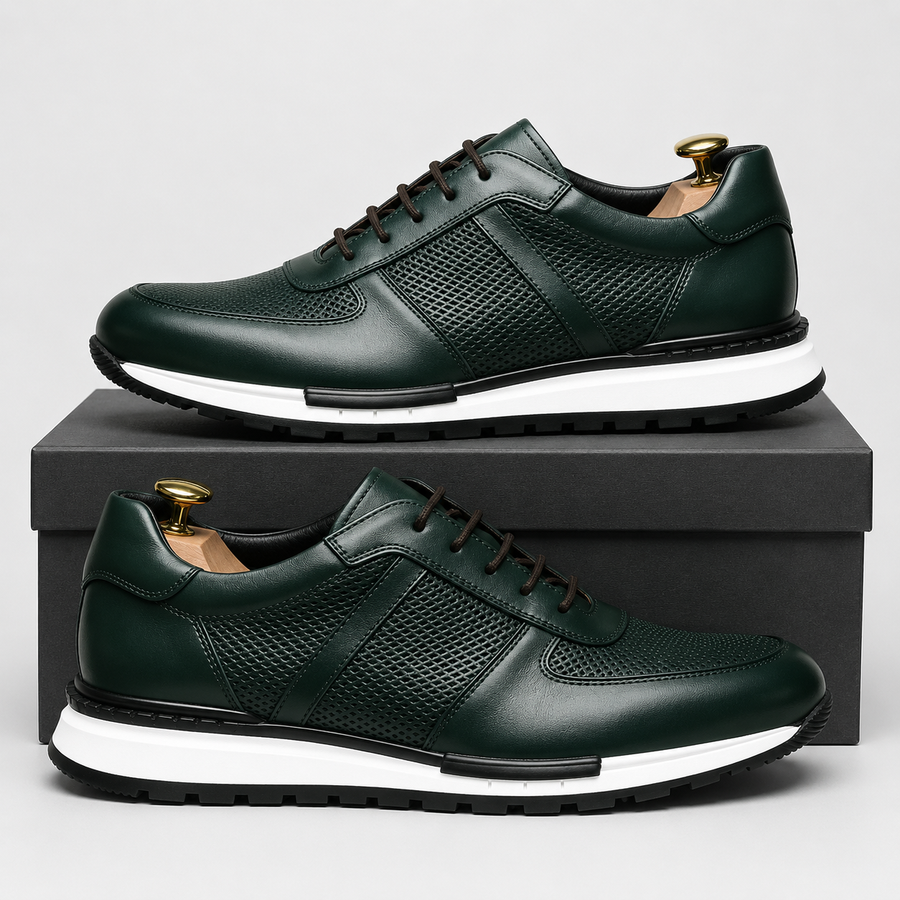 David | Polerowane Skórzane Sneakersy