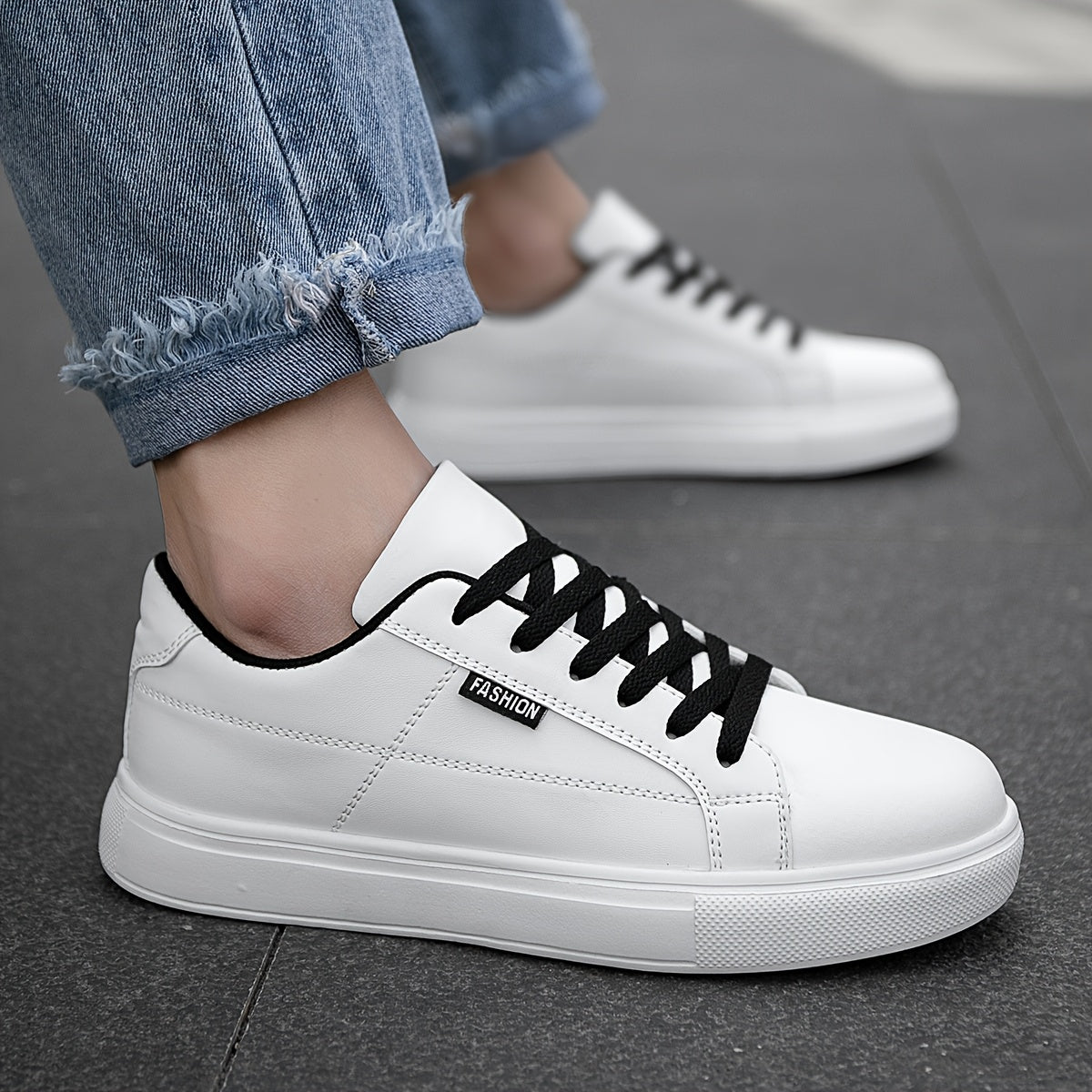 Nolan | Lekkie Skórzane Sneakersy