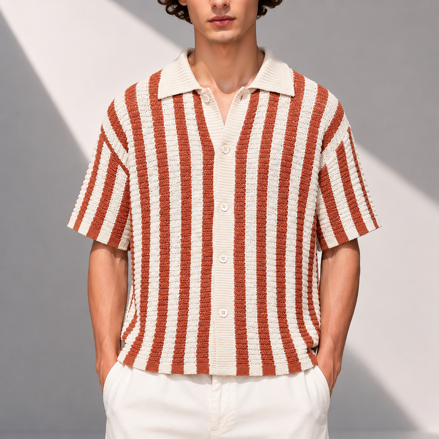 Vincenzo | Dzianinowe Polo w Paski