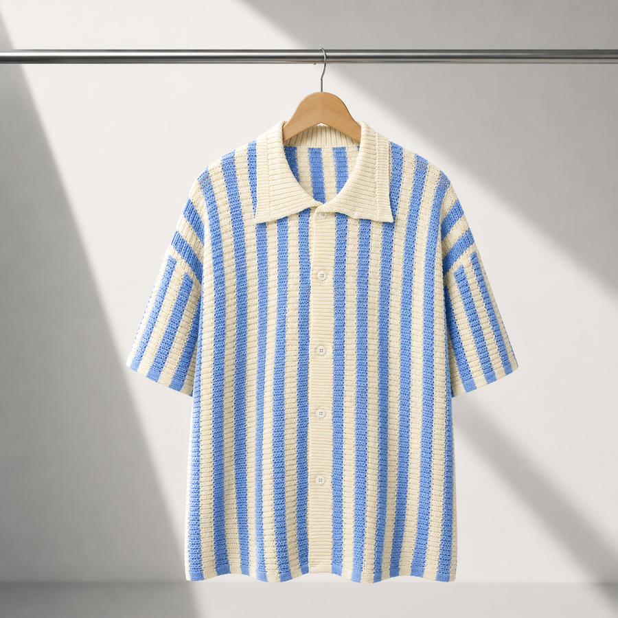 Vincenzo | Dzianinowe Polo w Paski