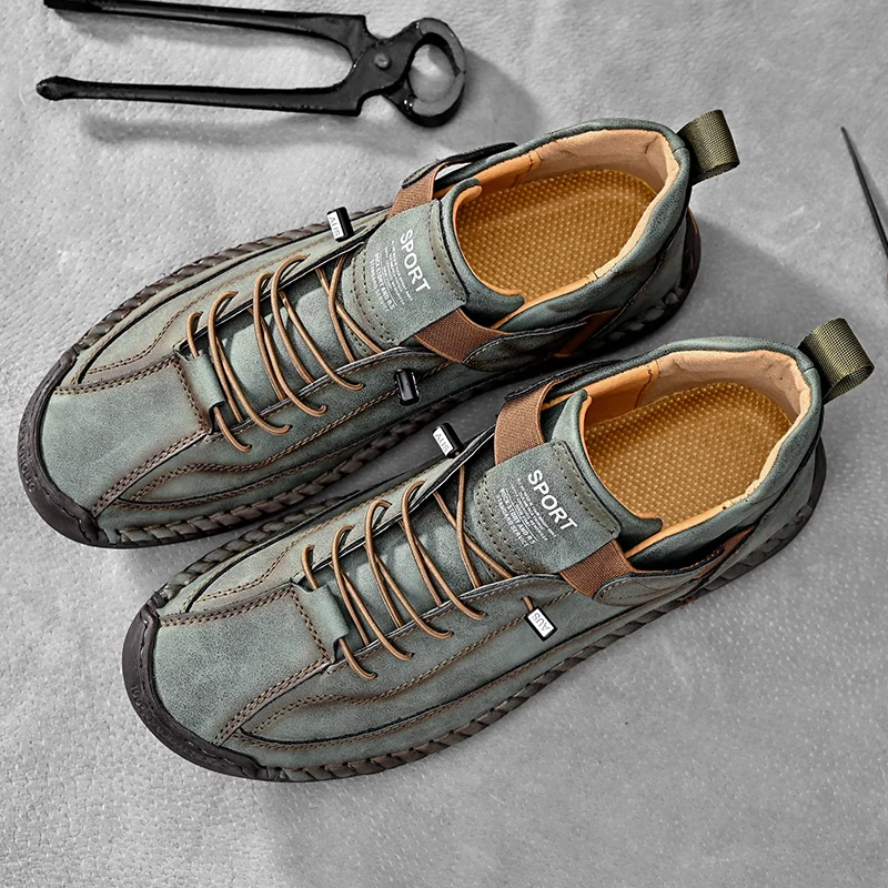 Hawthorne | Skórzane sneakersy męskie