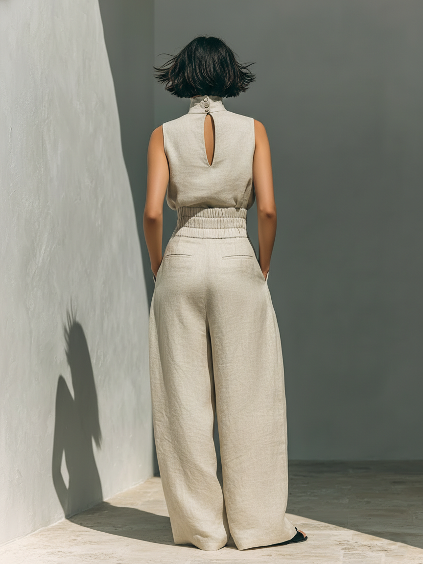 MARIA - KOMPLET Z TOPEM I SZEROKIMI SPODNIAMI