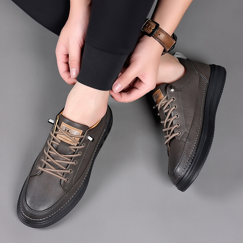Carson | Amortyzowane Skórzane Sneakersy