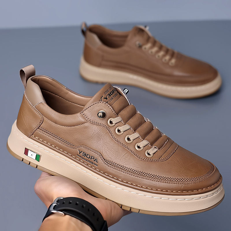 Lucetti | Skórzane Sneakersy z Włoskim Szlifem