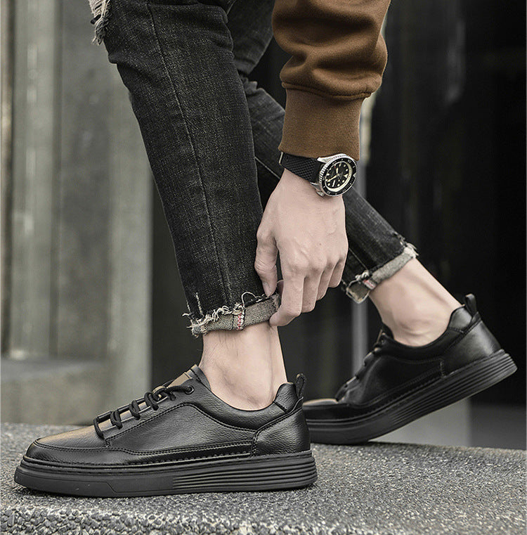 Roma | Smukłe Skórzane Sneakersy