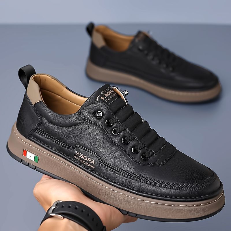 Lucetti | Skórzane Sneakersy z Włoskim Szlifem