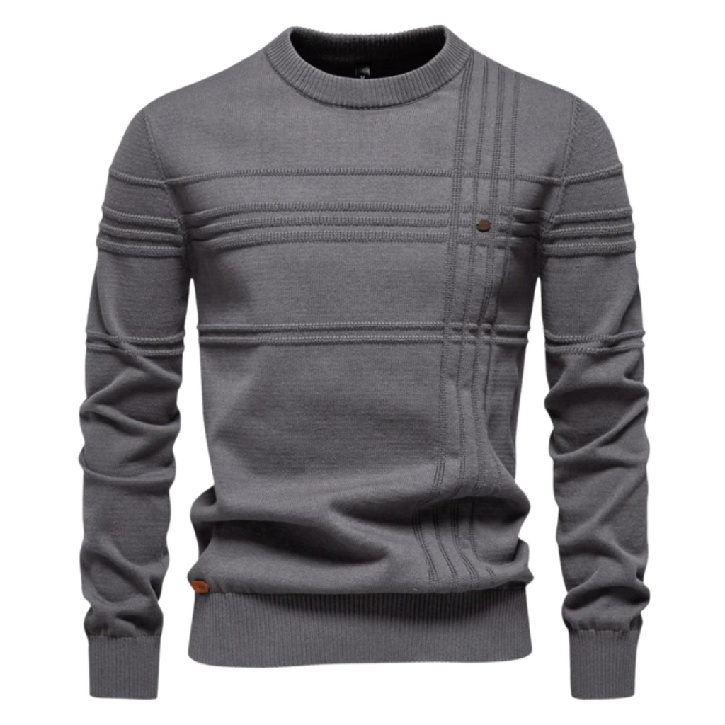 Maurizio | Elegancki Sweter Męski w Prążki
