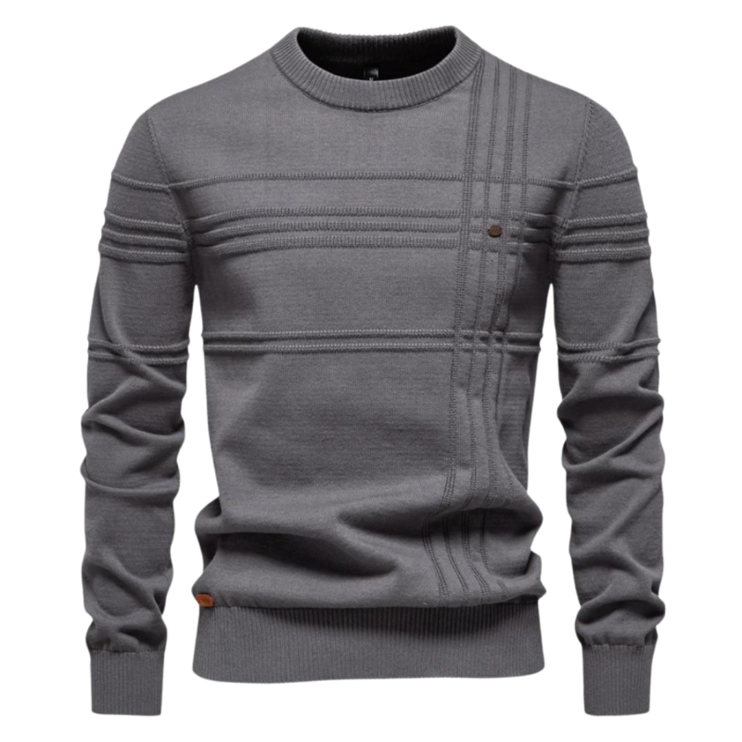 Maurizio | Elegancki Sweter Męski w Prążki