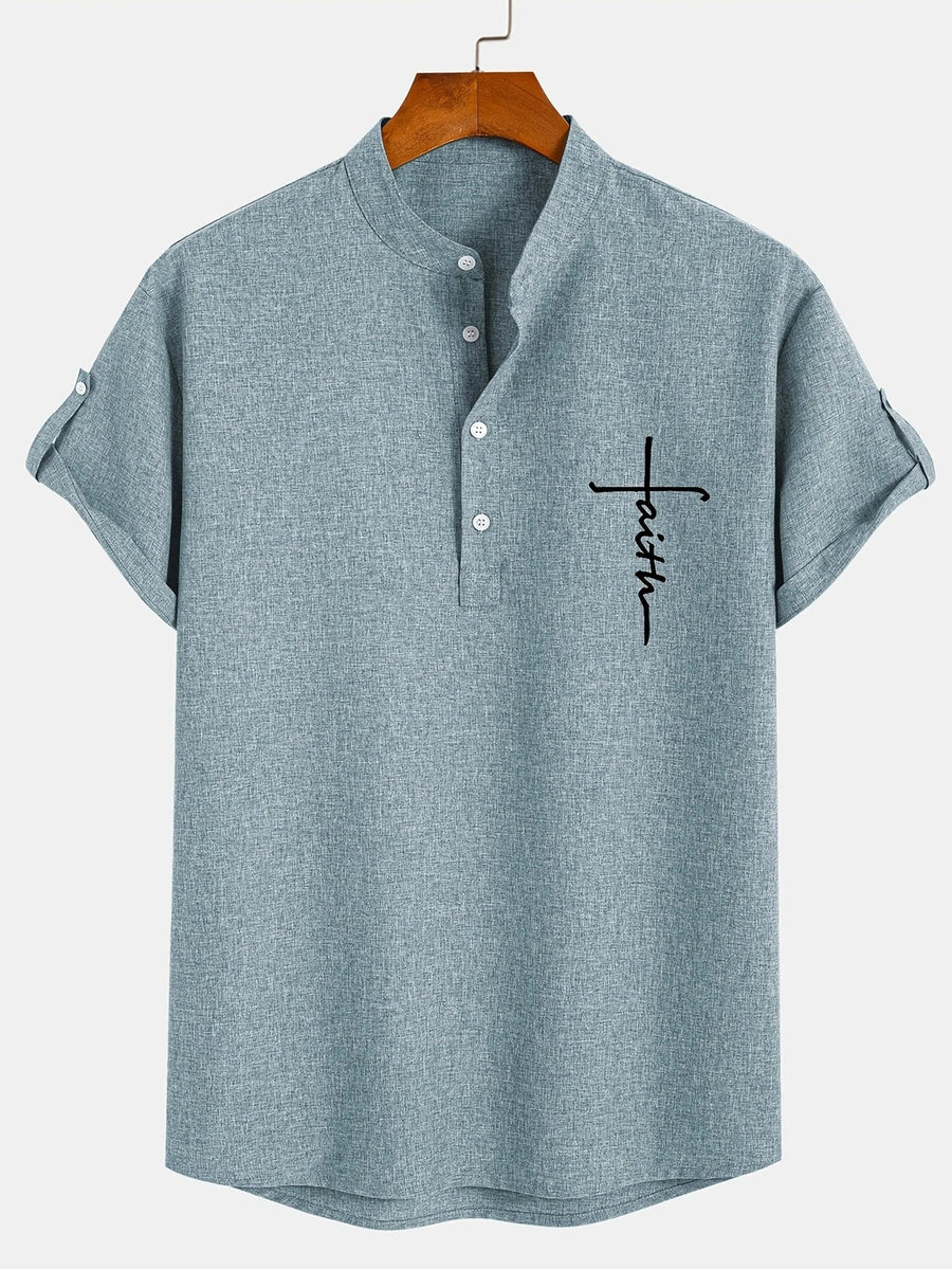 Leblanc™ | Elegancka koszula z krótkim rękawem i stójką