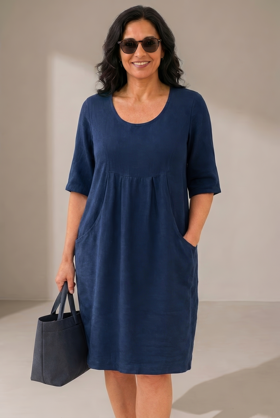 Andreia | Elegancka Sukienka z Kieszeniami