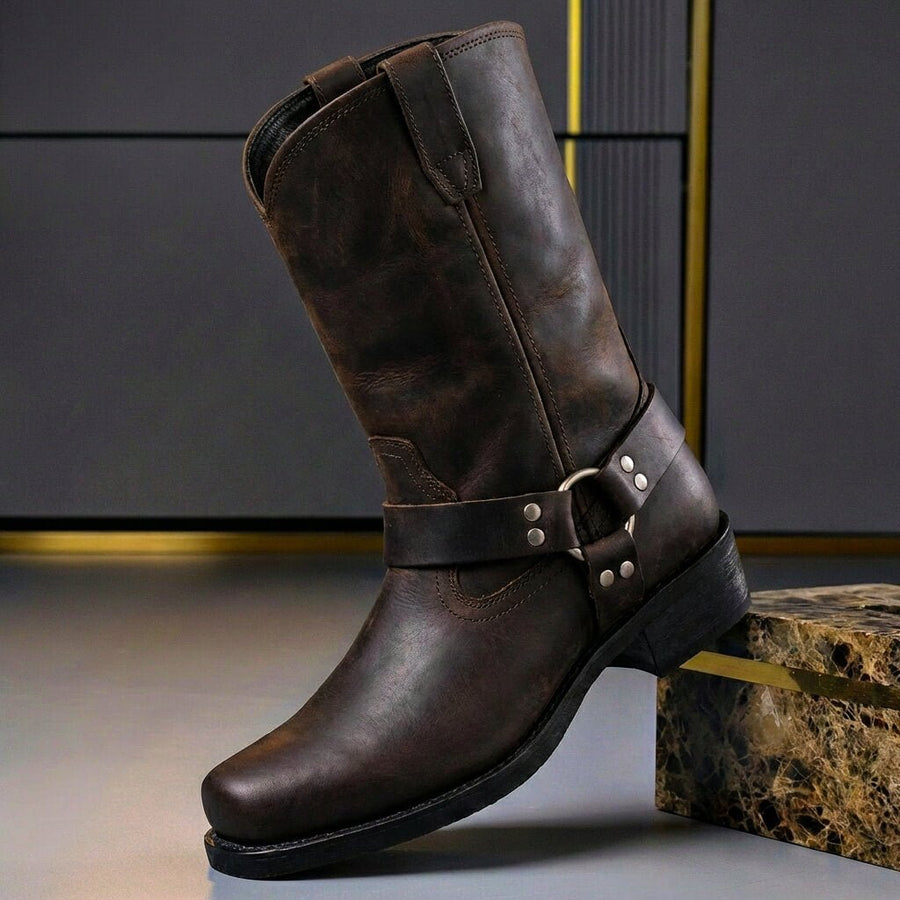 Victor | Skórzane Botki Vintage
