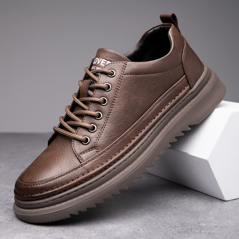 Nolan | Skórzane Sneakersy Podwyższające