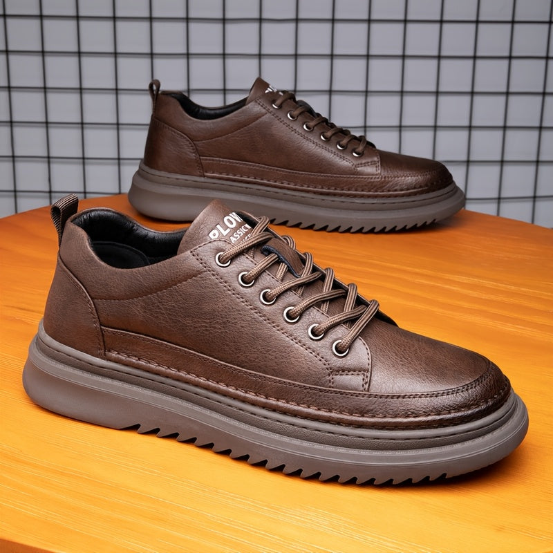 Nolan | Skórzane Sneakersy Podwyższające