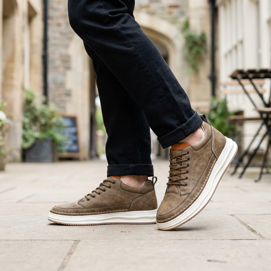 Warrington | Skórzane Sneakersy Premium