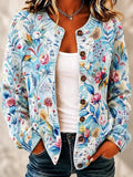 Savannah | Floral Botanical Print Knitted Button Front Cardigan