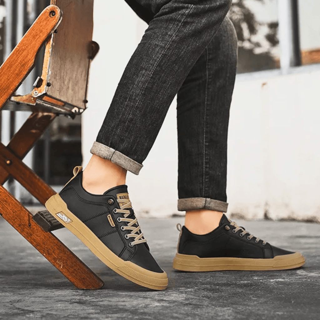 Konrad | Skórzane Sneakersy