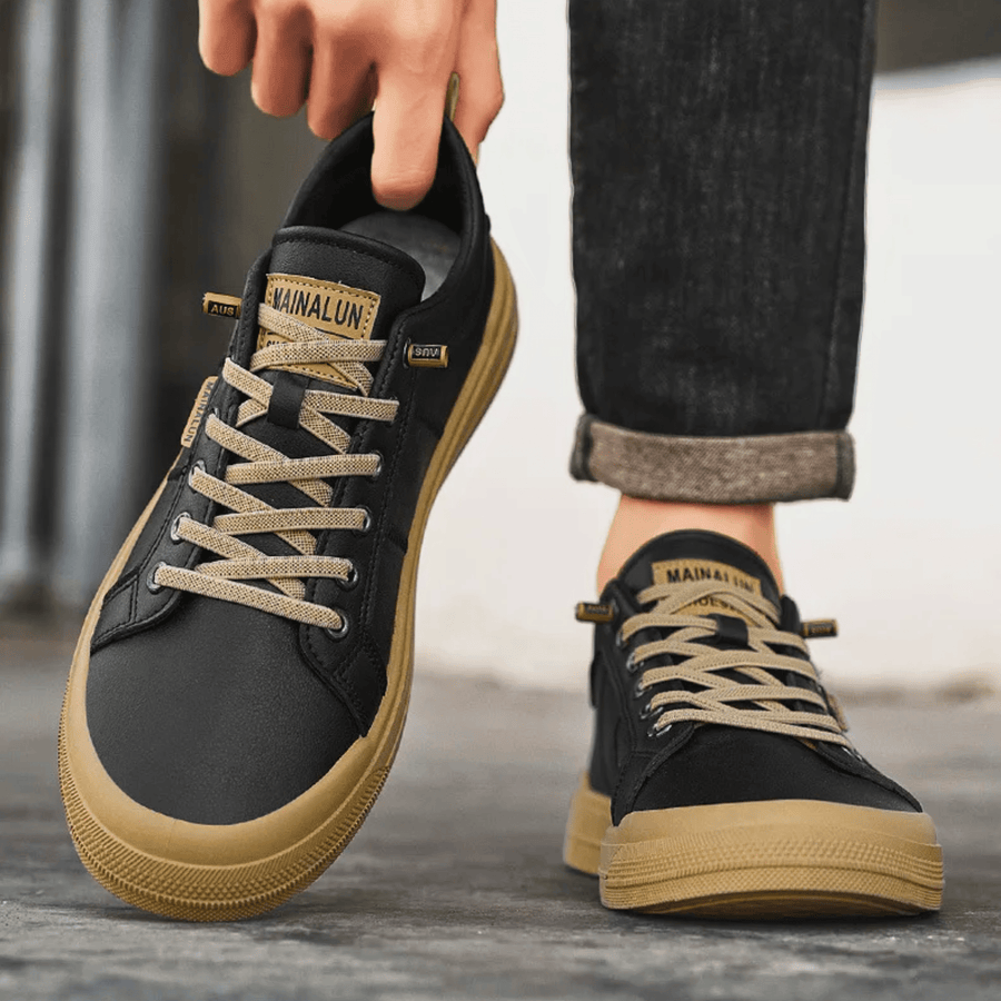 Konrad | Skórzane Sneakersy